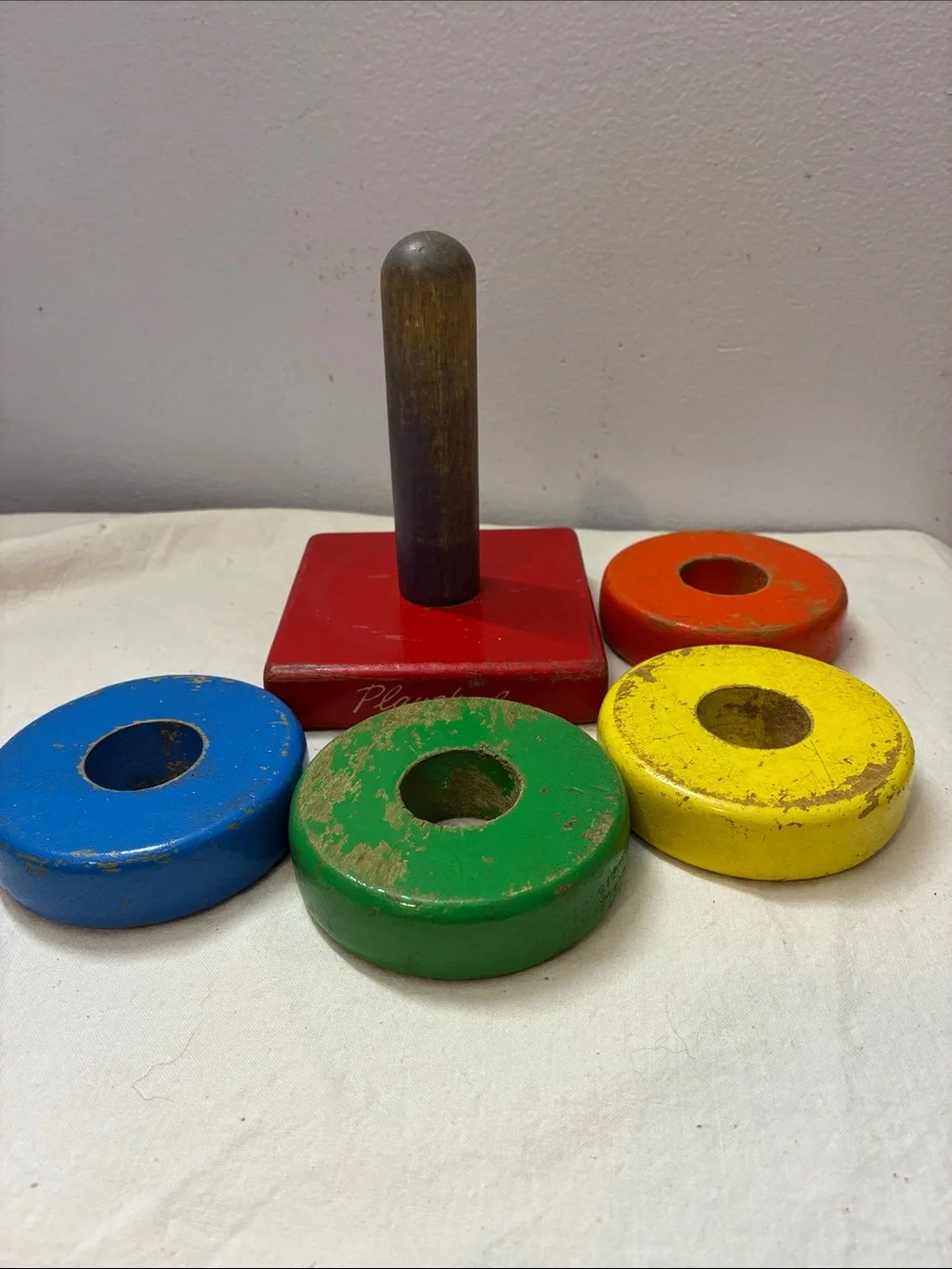 Classic Wooden Stacking Rings Toy - Multicolor